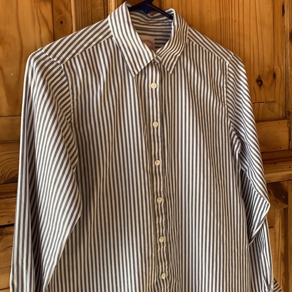 Brooks Brothers Blue and White Striped Button Down Shirt - Picture 6 of 6